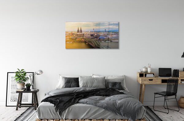 Obraz na akrylátovom skle Nemecko panorama riečny mosty 100x50 cm 2 Prívesky