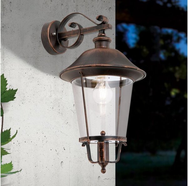 Orion AL 11K/360.01-Vonkajšia nást. lampa KENZO 1xE27/100W/230V IP44 bronz/patina