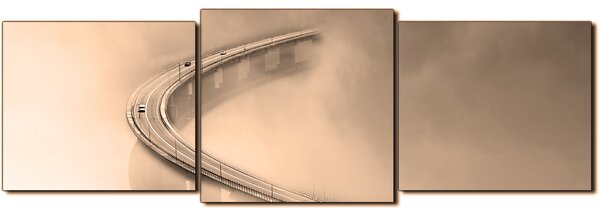 Obraz na plátne - Most v hmle - panoráma 5275FD (90x30 cm)