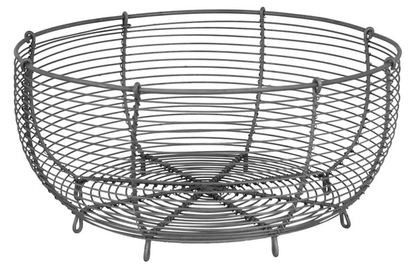 Drôtený košík Round Zinc – large