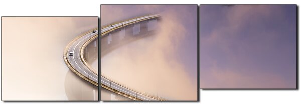 Obraz na plátne - Most v hmle - panoráma 5275E (90x30 cm)