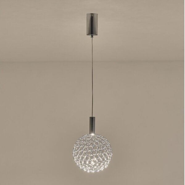 LED Luster na lanku PERFORATO LED/6,3W/230V 3000K lesklý chróm pr. 20 cm