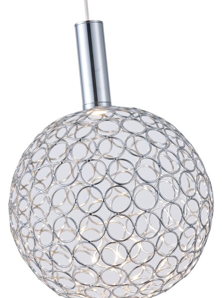 LED Luster na lanku PERFORATO LED/6,3W/230V 3000K lesklý chróm pr. 20 cm