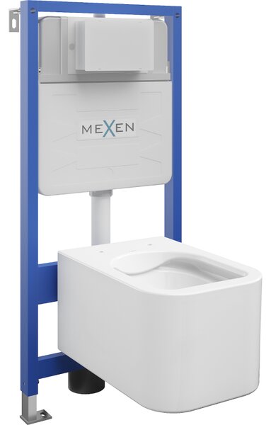 Mexen podomietkový WC set Fenix Slim s WC miskou Elis, biely lesk - 6103391XX00