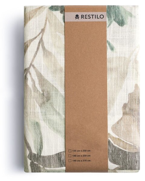 Krémovobiely/sivomodrý záves 135x250 cm Celesta – Restilo