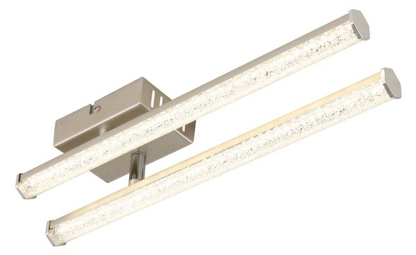 GLOBO 67346-12 KIRINA stropné svietidlo LED 12W 1400/1000lm 4000K nikel, krištáľový efekt