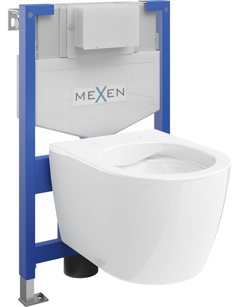 Mexen podomietkový WC set Fenix XS-F s WC misou Carmen, biely lesk - 6803388XX00