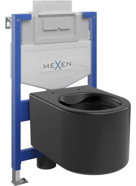 Mexen podomietkový WC set rám Fenix XS-U s WC misou Sofia, čierny mat - 6853354XX85