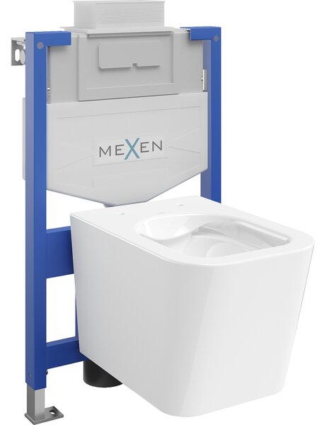 Mexen podomietková WC sada rám Fenix XS-U s WC mísou Teo, lesklá biela - 6853385XX00