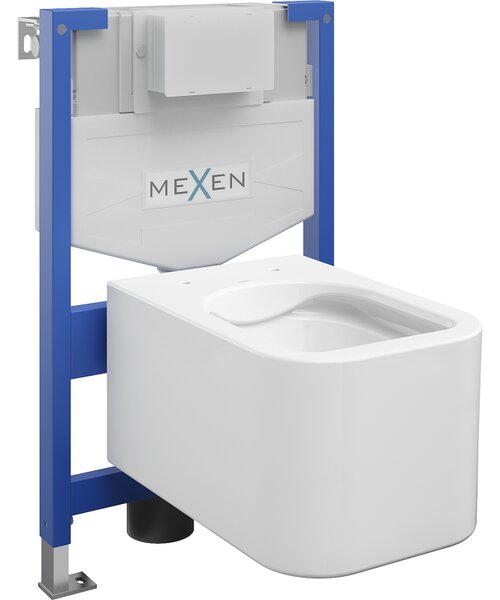 Mexen podomietková WC sada stelaž Fenix XS-F s WC misou Elis, biely lesk - 6803391XX00