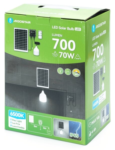 Aigostar - LED Solárny luster LED/70W/12V 6000 mAh 6500K pr. 12 cm