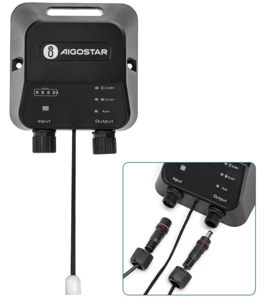Aigostar - LED Solárne svietidlo LED/70W/12V 6000 mAh 6500K pr. 20,5 cm
