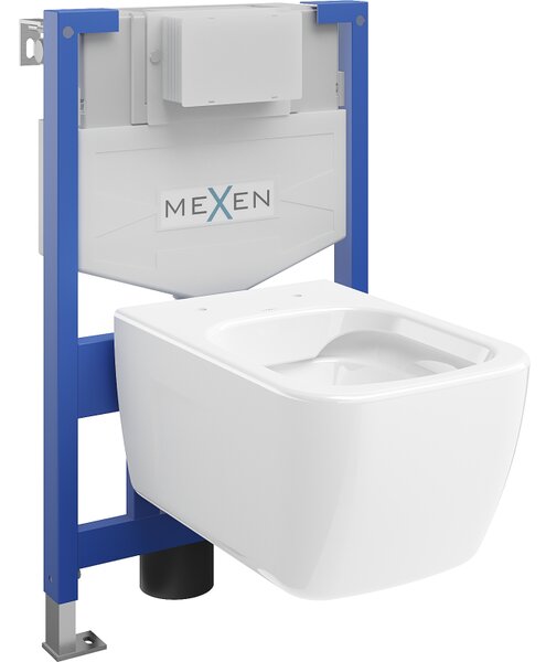 Mexen podomietkový WC set, rám Fenix XS-F s WC misou Margo, biely lesk - 6803342XX00