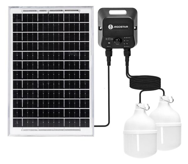 Aigostar - LED Solárny luster so senzorom 2xLED/35W/12V 6000 mAh 6500K pr. 10 cm