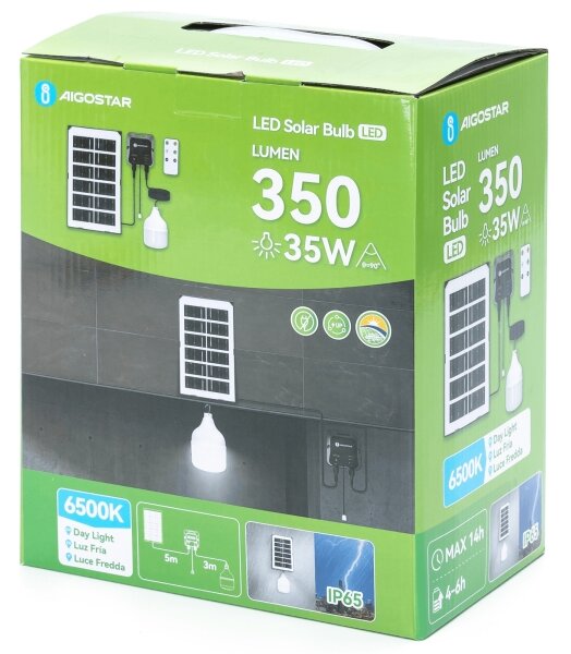 Aigostar - LED Solárny luster LED/35W/12V 3000 mAh 6500K pr. 10 cm