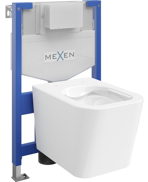 Mexen súprava podomietkového WC rám Fenix XS-F s WC misou Teo, biely lesk - 6803385XX00