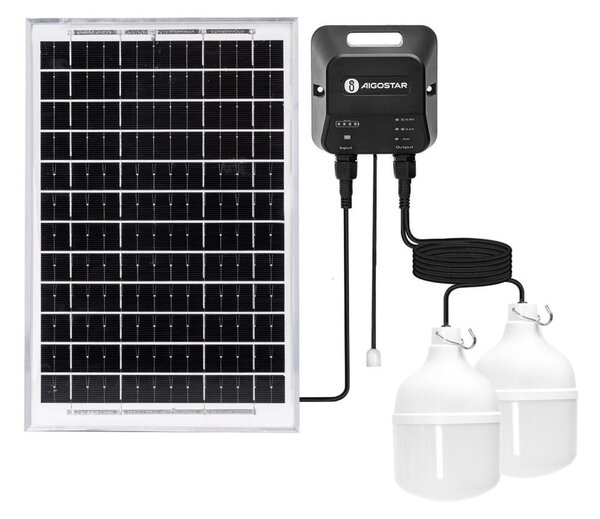 Aigostar - LED Solárny luster 2xLED/35W/12V 6000 mAh 6500K pr. 10 cm