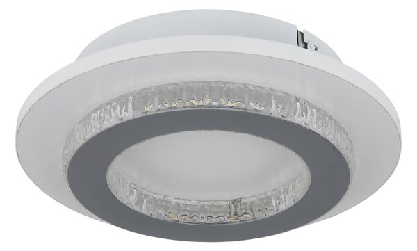 GLOBO 48042-12W JAYDEN stropné svietidlo D200mm LED 12W 1400/470lm 3000+4000+6500K biela, krištáľový efekt