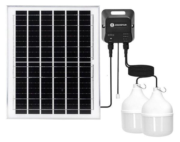 Aigostar - LED Solárny luster 2xLED/70W/12V 12000 mAh 6500K pr. 12 cm