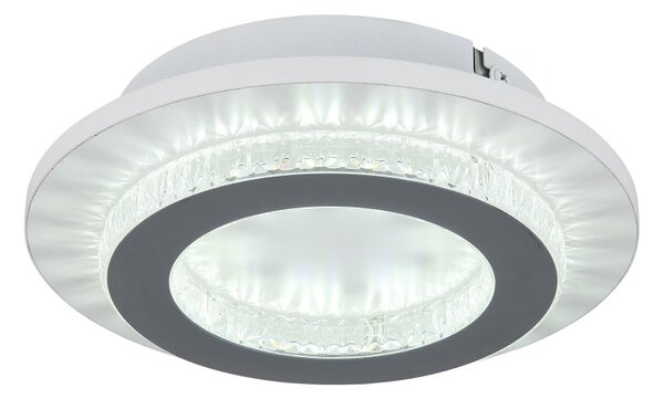GLOBO 48042-12W JAYDEN stropné svietidlo D200mm LED 12W 1400/470lm 3000+4000+6500K biela, krištáľový efekt
