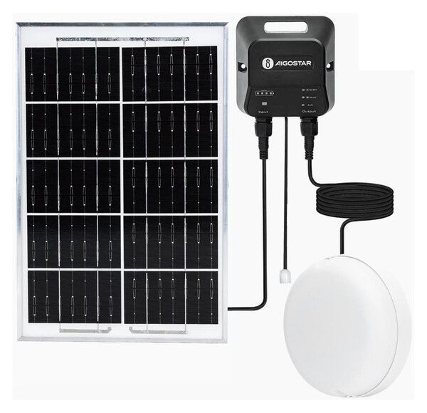 Aigostar - LED Solárne svietidlo LED/70W/12V 6000 mAh 6500K pr. 20,5 cm