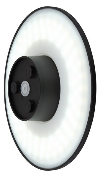 GLOBO 34314S LAMONT vonkajšie nástenné svietidlo D252mm LED 15W 1600/1200lm 3000+4000+6000K IP44 čierna