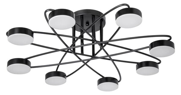 LED Prisadený luster 8xLED/7W/230V 3000-6000K pr. 70 cm čierna