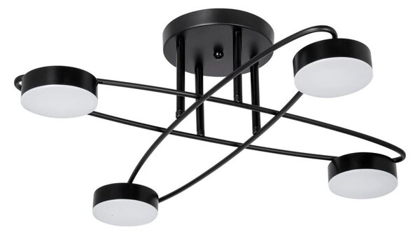 LED Prisadený luster 4xLED/7W/230V 3000-6000K pr. 60 cm čierna