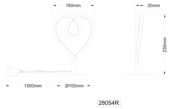 GLOBO 28054R AMORE dekoračné osvetlenie LED 6W 450/250lm 3000K červená