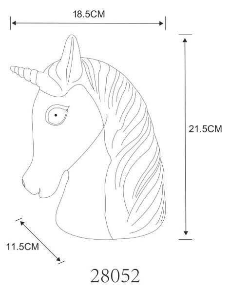 GLOBO 28052 UNICORN dekoračné osvetlenie LED 1W 3000K viacfarebná, USB Cable incl
