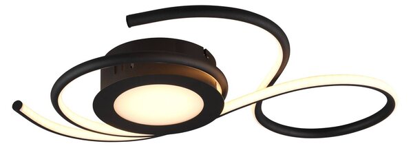 Stropné LED svietidlo Jive, 50 cm, čierna matná