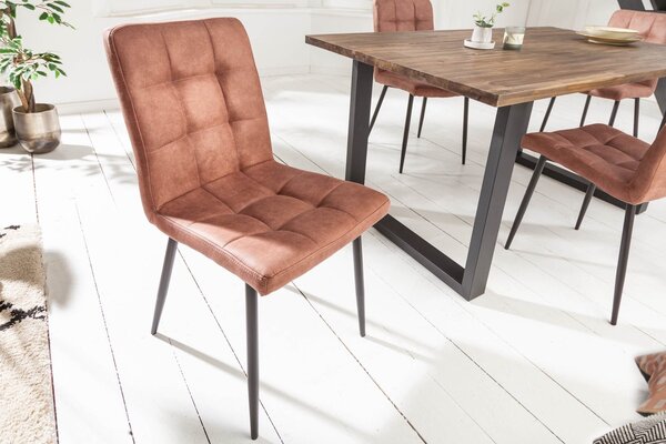 Dizajnová stolička Modern vintage hnedá