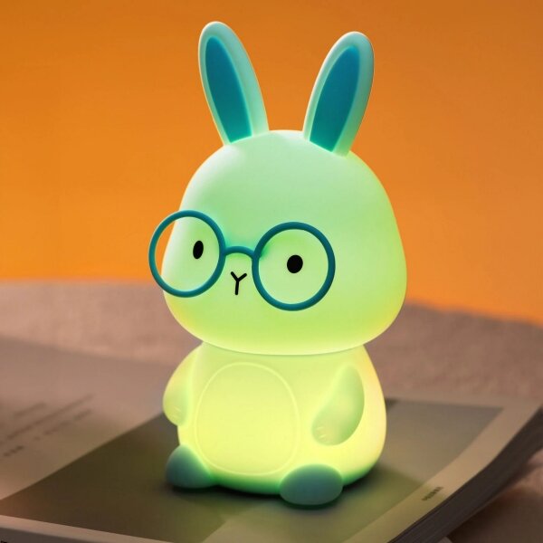 LED RGBW Stmievateľná detská dotyková lampa FLORKA LED/1W/5V USB 1200 mAh modrá