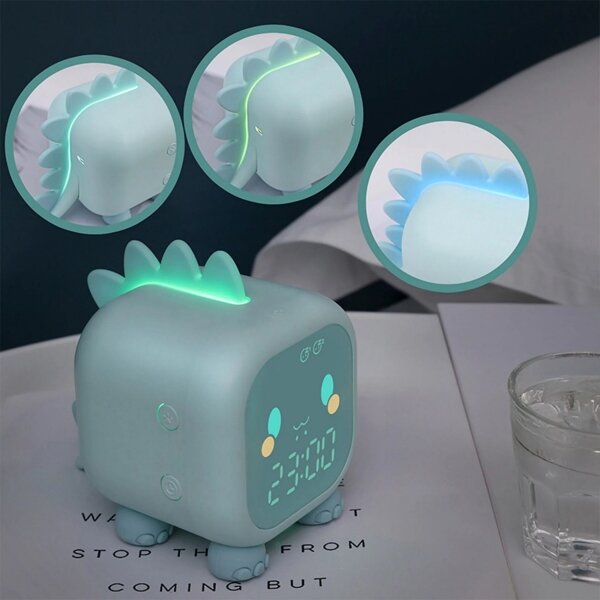 LED RGBW Stmievateľná detská nočný lampička s budíkom FILIP LED/1,5W/5V 1500 mAh