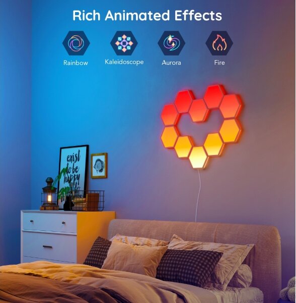 Govee LED RGB stmievateľný panel 36W 230V Wi-Fi