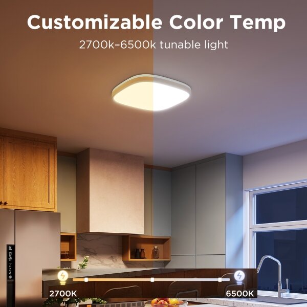 Govee - LED RGBIC Stmievateľné stropné svietidlo LED/24W/230V 2700-6500K Wi-Fi