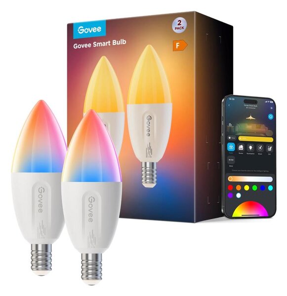 SADA 2x LED RGBWW Stmievateľná žiarovka E14/5W/230V 2700-6500K Wi-Fi - Govee