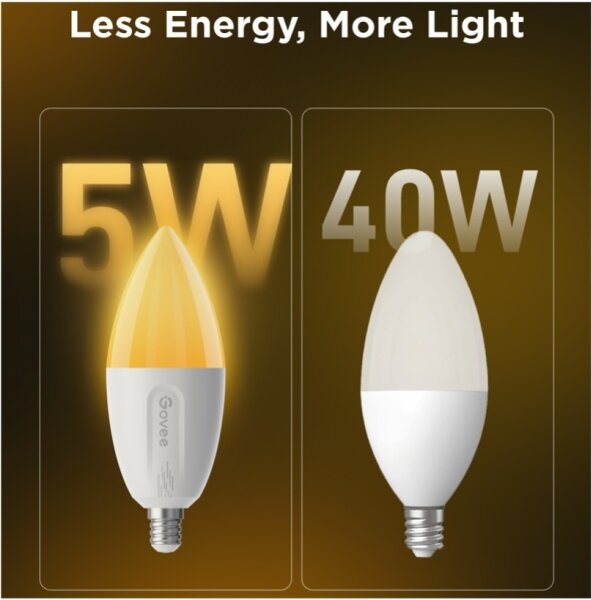SADA 2x LED RGBWW Stmievateľná žiarovka E14/5W/230V 2700-6500K Wi-Fi - Govee