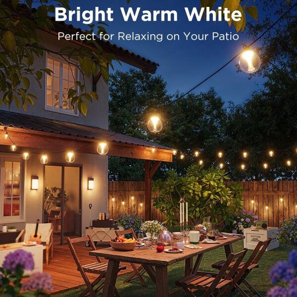 Govee-LED RGBICW Stm. vonkajšia dek. reťaz LED/24W/230V IP67 2700-6500K Wi-Fi