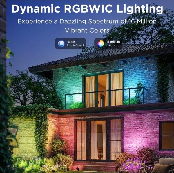 Govee - LED RGBWW Stmievateľný reflektor LED/12W/230V IP67 2700-6500K Wi-Fi