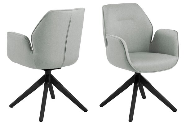 Dizajnová stolička Ariella svetlo sivá - čierna
