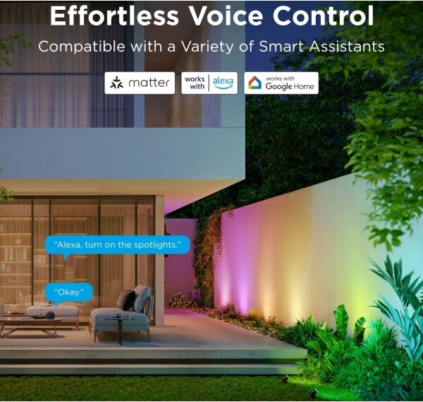 Govee - LED RGBWW Stmievateľný reflektor LED/12W/230V IP67 2700-6500K Wi-Fi