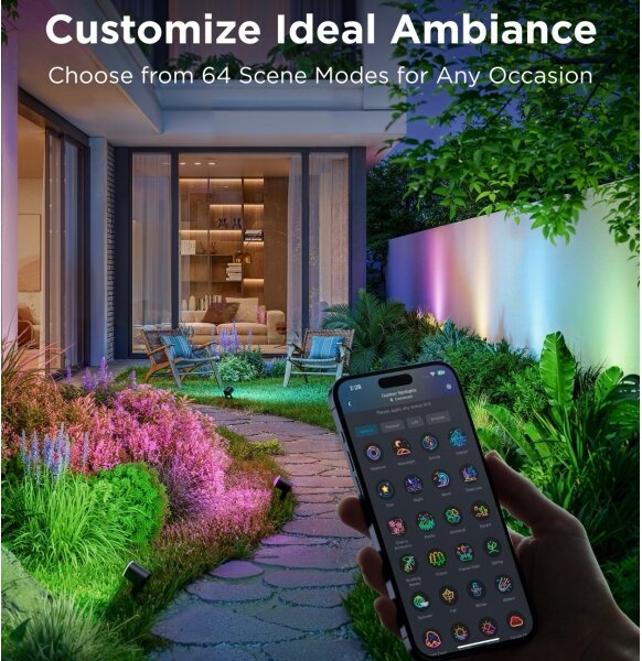 Govee - LED RGBWW Stmievateľný reflektor LED/12W/230V IP67 2700-6500K Wi-Fi