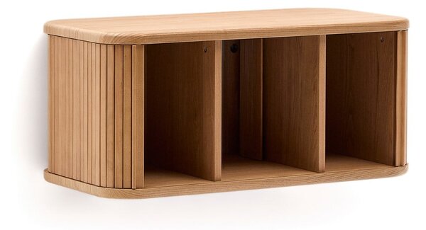 Závesná skrinka pod umývadlo v dekore jaseňa v prírodnej farbe 90x40 cm Mailen – Kave Home