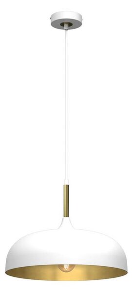 Luster na lanku LINCOLN 1xE27/60W/230V pr. 35 cm biela