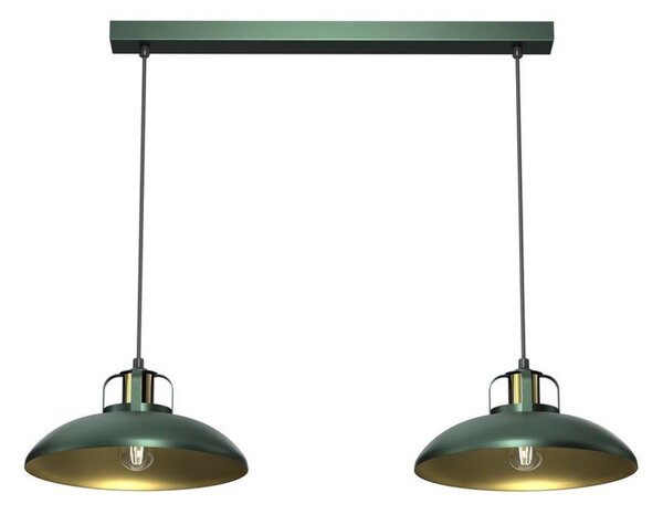 Luster na lanku FELIX 2xE27/60W/230V zelená