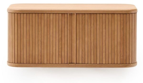 Závesná skrinka pod umývadlo v dekore jaseňa v prírodnej farbe 90x40 cm Mailen – Kave Home