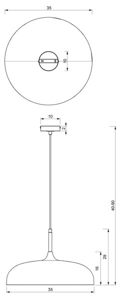 Brilagi - Luster na lanku ABRAHAM 1xE27/60W/230V pr. 35 cm čierna