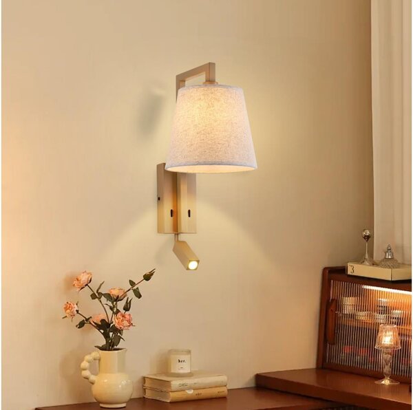 Brilagi - LED Nástenná lampa RAYA 1xE14/40W/230V + LED/3W ľan/béžová