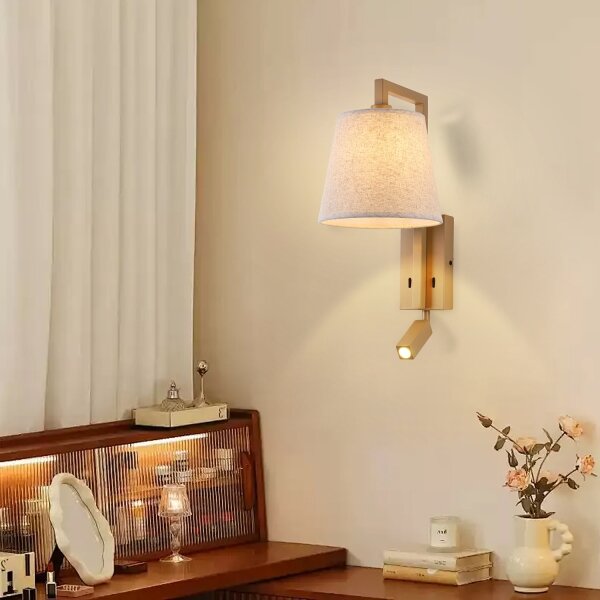 Brilagi - LED Nástenná lampa RAYA 1xE14/40W/230V + LED/3W ľan/béžová